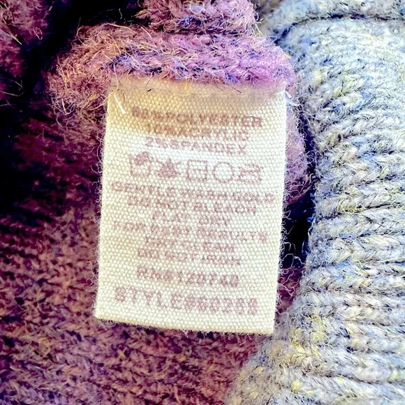 NWT Mystree Purple and Gray Mixed Knit Oversized Sweater - size S - Picture 5 of 7